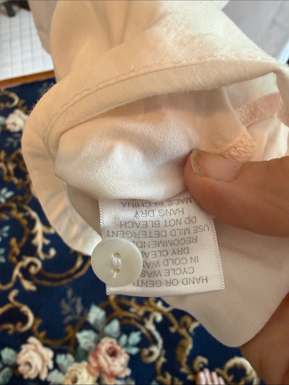 Inae  Light Pink Button-Down Tunic Shirt- worn about 3 times. 99 retail - Picture 6 of 7